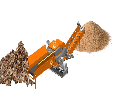 Wood chipper machine